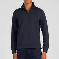 Pull coupe-vent élégant pour homme, design ample, fermeture éclair 1/4, logo personnalisé, nylon, pull à fermeture éclair 1/4