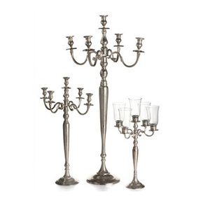 Mesa moderna centro de mesa para boda 5 brazos decorativos de alta calidad para decoración de eventos de Navidad cuadrado de Metal plateado personalizado - Product Image 2