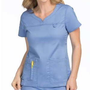 Vente en gros d'uniformes hospitaliers de qualité supérieure Ensembles de gommage médical Coton/Polyester avec spandex pour les soins infirmiers - Product Image 2