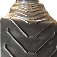 Nuevo Transportador de Cinta de Goma Ajustable de Alta Resistencia con Clavos Tipo Cuerno de Toro, Clasificación 315/3, 8mm de Grosor, 3 Capas, Resistente al Aceite para Minería