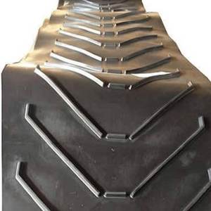 Nouvelle bande transporteuse en caoutchouc robuste à chevrons, à picots en forme de corne de taureau, indice de résistance 315/3, épaisseur 8 mm, 3 plis, résistante à l'huile, pour l'exploitation minière, la construction et les travaux en vrac - Product Image 5