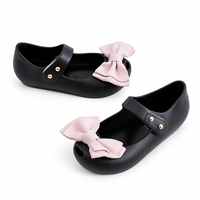 Sandales Princesse pour Enfants Sweet Academy avec Nœud, Bout Ouvert, Design Plat, Semelle Souple en PVC pour Filles