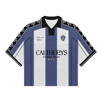 Maillots de football d'été personnalisés pour hommes, grandes tailles, avec logo imprimé et brodé, rayures, transfert thermique, respirants, haute qualité