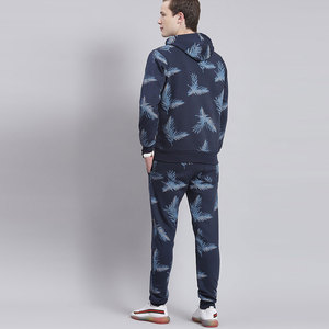 Survêtement de sport pour homme avec logo personnalisé, à capuche, respirant, 2 pièces, pour l'hiver, avec doublure en polaire et poches latérales - Product Image 5