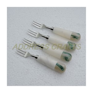 Modern Design 18/8 Stainless Steel Cocktail Fork <b>Set</b> with Resin Handle Kitchenware Silver Fruit Fork <b>Set</b> New Design Fork <b>Set</b> - Product Image 4