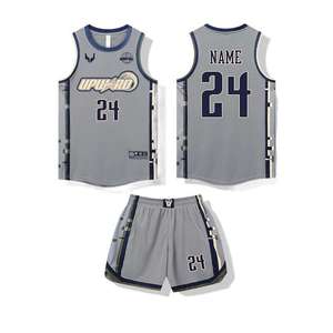 Conjunto de Pantalones Cortos y Camiseta de Baloncesto Bordados Personalizados, Uniforme Deportivo de Malla Suave de Secado Rápido para Hombre - Product Image 4