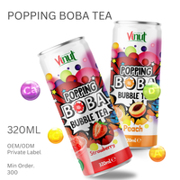 Boisson gazeuse à la lychee YOUR BRAND Popping Boba Bubble Tea 320ml, très demandée, échantillon gratuit, fabrication au Vietnam, marque privée (OEM, ODM)