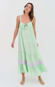 Vente en gros de coton modeste de haute qualité confortable col en V bouton avant sans manches ceinture femmes tenue décontracté robes à bas prix - Product Image 3