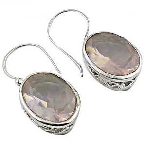 "Women's Butterfly Drop <b>Earrings</b> 925 Silver Smoky Quartz Elegant & Dazzling" - Product Image 2