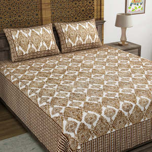 ผ้าปูที่นอนผ้าฝ้าย100% ขนาดคิงไซส์พิมพ์ลายบล็อก13มือชุด4ชิ้น300TC ลายการ์ตูนพืชสัตว์โลโก้แบบกำหนดเอง - Product Image 2