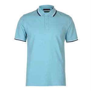 Venta al por mayor de camisetas de polo personalizadas de golf para hombre 100% algodón de talla grande de manga corta de tela de punto ajustada - Product Image 2