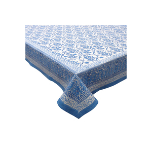 Manteles de algodón puro artesanales impresos con bloques de mano de fabricante indio con estilo a la venta - Product Image 1