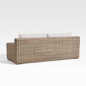Outdoor Furniture Three Seater <b>Sofa</b> with Best Quality Teak Wood Material Wicker <b>Rattan</b> and Cushion - Kalia - Product Image 4
