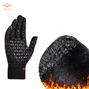 Guantes de invierno de calidad y diseño premium Pantalla táctil Texting Guantes cálidos Tejidos antideslizantes con forro polar cálido al por mayor de BD - Product Image 4