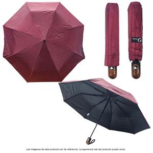 Paraguas Plegable Clásico con Mango de Madera, Doble Capa, 10 Varillas, Material de Poliéster, Diseño Compacto, Resistente al Viento y la Lluvia, Protección UV - Product Image 6