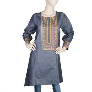 Kurti Bordado para Mujer - Gris Acero - Product Image 2