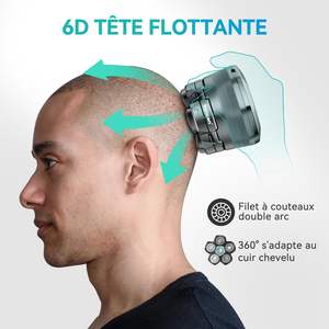 Lames de rechange pour rasoir électrique rotatif à cinq lames pour hommes, étanche IPX7, pour rasage de la tête et du corps - Product Image 3