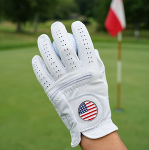 Gant de golf en cuir Cabretta de qualité supérieure avec drapeau américain, main gauche, performance patriotique, logo personnalisé OEM - Product Image 2