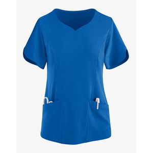 Ensemble de gommage pour dames Uniforme Col V Top Pantalon Infirmière Personnalisé Propre Logo Tailles Médical Hôpital Clinique Vente en gros Remise Ensemble de gommage - Product Image 2