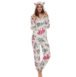 All Over Pattern Print Fashion <b>Onesie</b> Adults Animal Costume Sublimation Girls <b>Onesie</b> <b>Pajama</b> Nightwear Zip <b>Onesie</b> Woman <b>Pajamas</b> - Product Image 1