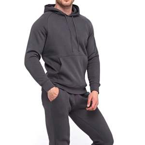 Último diseño transpirable impreso sólido invierno hombres chándal conjunto casual manga larga personalizado Color para la venta - Product Image 3