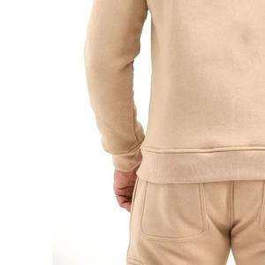 High Quality Breathable Lightweight Casual Winter Hooded Adult Men's 3-Piece Solid Tracksuit Shorts Set 100% Cotton Elastic - Product Image 4