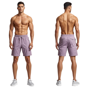 Pantalones Cortos Deportivos para Hombre, Color Lavanda Empolvado, Fabricación Personalizada, Ligeros, Rendimiento Atlético, Ropa Deportiva - Product Image 4