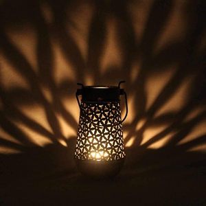 Bougeoir extérieur en fer en métal plaqué or hautement fini avec décoration d'hôtel pour la décoration de la maison de Noël et le moule à bougie - Product Image 4