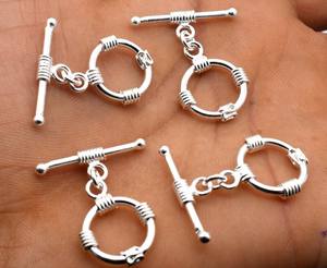 Fermoir Bali 18X28MM Fermoir à bascule Cuivre oxydé plaqué argent sterling plaqué or 18 carats B562 - Product Image 4