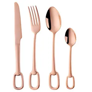 Chất lượng cao handmade thép không gỉ Hoàng Gia thiết lập dao kéo của 4 cái đa chức năng Flatware Set bộ đồ ăn đồ ăn cho tổ chức sự kiện