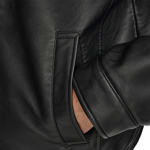 Chaqueta de Cuero Colección Invierno 2026, Abrigo Cálido de Cuero Genuino de Alta Calidad para Hombre, Servicio OEM, Cierre de Cremallera - Product Image 6