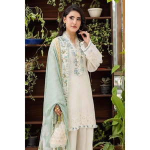 Elaf Premium Chikankari - Ropa Étnica India Bordada en Tela de Algodón - Salwar Kameez Lehenga Modelo EEC-1B PEARLISTA-TC-1616 - Product Image 4