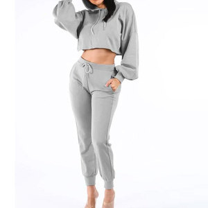 Ensemble de sweats à capuche courts pour femmes, vêtements de mode durables, coupe-vent, fabriqués en usine - Product Image 4