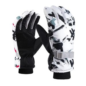Winter Insulated Breathable <b>Ski</b> Gloves Windproof Waterproof Polar Fleece Leather for Snowboarding-Wholesale Customized Colors - Product Image 3