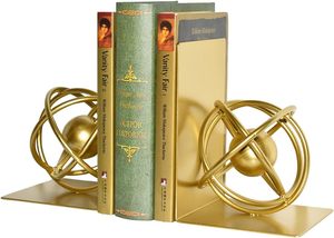 LUXURY GEOMETRIC GOLD Serre-livres en métal-Porte-livres décoratifs élégants pour étagères de bureau à domicile - Product Image 4