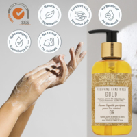 Savon liquide pour les mains Gold Liquid, glycérine, herbes naturelles, hydratant, certifié ISO9001, soin de luxe premium, peau propre et élégante