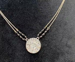 Collier en or massif 14k 18k avec diamant naturel taille brillant certifié par un tiers pour femme, élégant pendentif chaîne pour usage quotidien - Product Image 4