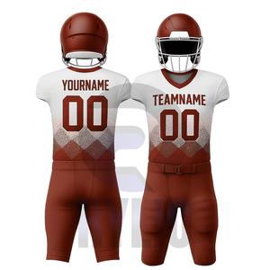 Maillots et pantalons de football américain personnalisés uniformes d'équipe en tissu respirant de haute qualité pour adultes et jeunes joueurs - Product Image 1