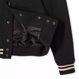 Chaqueta Varsity de Felpa de Algodón para Hombre, Chaqueta de Béisbol con Bordado Chenille para Hombre, Ropa de Calle de Invierno, Diseño Personalizado - Product Image 6