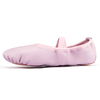 Chaussons de danse pour filles, en PU souple, doublure en PU, semelle plate, pour la pratique, taille US, en stock
