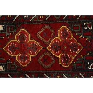 Tapis turc vintage, tapis de 1,3 x 2,3 pieds, tapis en laine persane rouge - Product Image 5