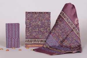 Tela de Salwar de Georgette con Diseño Étnico Indio, Estampada en Bloque, Hecha a Medida para Vestidos de Mujer y para Reventa - Product Image 5