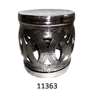 Taburete de aluminio cóncavo de metal de alta calidad a la venta Taburete de metal de muebles de calidad superior de la India - Product Image 2