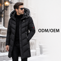 Manteau d'hiver pour homme, nouveau style, prix d'usine, décontracté, épais, chaud, long, coupe slim, avec capuche en fourrure