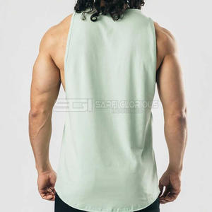 Débardeur de sport sans manches pour homme, débardeur musculaire léger en coton et élasthanne, chemise de fitness pour l'entraînement - Product Image 2