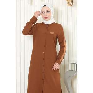 Conjunto de Traje Casual de 2 Piezas, 100% Algodón, Largo Midi, con Botones - Product Image 2