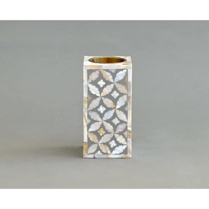 Quemador de incienso de madera y Metal de cerámica de primera calidad, nuevo diseño, portavelas perfumado rectangular, incrustaciones de perlas madre para el hogar, Navidad - Product Image 3