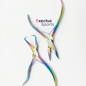 Rainbow Stainless Steel High Quality Hair Extension <b>Pliers</b> Tools Kit <b>Set</b> With Clips, Needle, Scissor and Tape in <b>plier</b> - Product Image 3