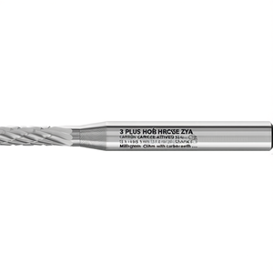 Fresa 3 PLUS HORSE ZYA de 4 mm de diámetro de corte, 13 mm de longitud de vástago, 6 mm con dientes de carburo - Product Image 3