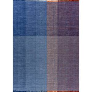 พรมขนสัตว์ทำมือ Tesoro Blue รุ่น Phwl-264 วิสโคส รูปทรงสี่เหลี่ยมผืนผ้า สำหรับทางเดินและข้างเตียง เหมาะสำหรับวัยรุ่น ใช้ในห้องนั่งเล่นและห้องนอน - Product Image 1